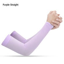 Load image into Gallery viewer, Ice Silk Long Gloves Sun UV Protection Hand Protector Cover Arm Sleeves Sunscreen Sleeves Outdoor Arm Warmer Half Finger Sleeves
