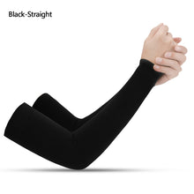 Load image into Gallery viewer, Ice Silk Long Gloves Sun UV Protection Hand Protector Cover Arm Sleeves Sunscreen Sleeves Outdoor Arm Warmer Half Finger Sleeves
