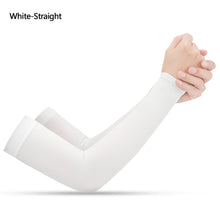 Load image into Gallery viewer, Ice Silk Long Gloves Sun UV Protection Hand Protector Cover Arm Sleeves Sunscreen Sleeves Outdoor Arm Warmer Half Finger Sleeves
