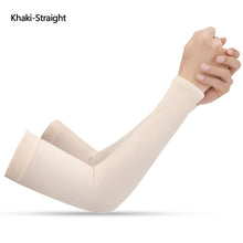 Load image into Gallery viewer, Ice Silk Long Gloves Sun UV Protection Hand Protector Cover Arm Sleeves Sunscreen Sleeves Outdoor Arm Warmer Half Finger Sleeves
