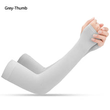 Load image into Gallery viewer, Ice Silk Long Gloves Sun UV Protection Hand Protector Cover Arm Sleeves Sunscreen Sleeves Outdoor Arm Warmer Half Finger Sleeves
