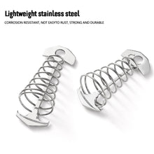 Load image into Gallery viewer, 5/10Pcs Adjustable Tent Pegs Rope Buckle Plank Floor Spring Fishbone Anchor Awning Deck Stakes Fixed Nails Camping Tent Hooks
