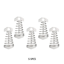 Load image into Gallery viewer, 5/10Pcs Adjustable Tent Pegs Rope Buckle Plank Floor Spring Fishbone Anchor Awning Deck Stakes Fixed Nails Camping Tent Hooks
