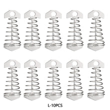 Load image into Gallery viewer, 5/10Pcs Adjustable Tent Pegs Rope Buckle Plank Floor Spring Fishbone Anchor Awning Deck Stakes Fixed Nails Camping Tent Hooks
