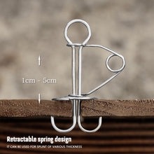 Load image into Gallery viewer, 5/10Pcs Camping Plank Spiral Shaped Spring Octopus Deck Peg With Carabiner Hook Wind Rope Buckles Tent Stakes Hook Board Peg

