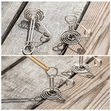 Load image into Gallery viewer, 5/10Pcs Camping Plank Spiral Shaped Spring Octopus Deck Peg With Carabiner Hook Wind Rope Buckles Tent Stakes Hook Board Peg
