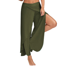 Load image into Gallery viewer, Women Plus Size Wide Leg Pants Loose Fitness Dance Yoga Split Trousers Female Elastic Wasit Casual Yoga Pants
