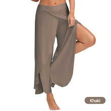 Load image into Gallery viewer, Women Plus Size Wide Leg Pants Loose Fitness Dance Yoga Split Trousers Female Elastic Wasit Casual Yoga Pants
