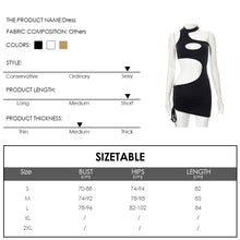 Load image into Gallery viewer, Street Style Fashion Sexy Large Area Cutout Cropped Navel Smocked Halterneck Sleeveless Solid Color Women Dress
