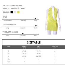 Load image into Gallery viewer, Casual Fashion Solid Color Cutout Open Back Halter Neck Knot Short Dress Loose Sexy Hollow Women Summer Dress
