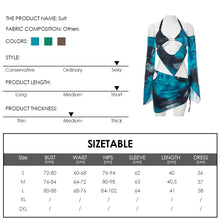 Load image into Gallery viewer, Y2K Cool Print Fashion Sling Halter Top Shirt With Sleeves + Dropped Waist Skirt Women's Short Wrap Skirt Two Piece Suit

