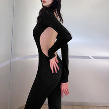 Load image into Gallery viewer, Autumn Fashion Casual Women Jumpsuit Long Sleeve Open Back Slim Fit Elegant Straight Wide-leg Piece Pants
