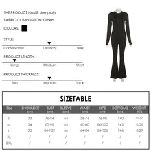 Load image into Gallery viewer, Autumn Fashion Casual Women Jumpsuit Long Sleeve Open Back Slim Fit Elegant Straight Wide-leg Piece Pants
