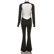 Load image into Gallery viewer, Autumn Fashion Casual Women Jumpsuit Long Sleeve Open Back Slim Fit Elegant Straight Wide-leg Piece Pants
