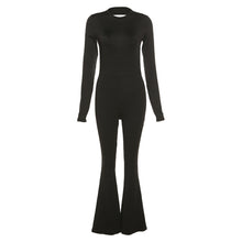 Load image into Gallery viewer, Autumn Fashion Casual Women Jumpsuit Long Sleeve Open Back Slim Fit Elegant Straight Wide-leg Piece Pants
