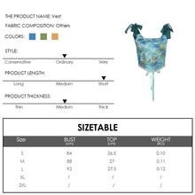 Load image into Gallery viewer, Women Bow-knot Camisole Lace-up Off Shoulder Retro Design T-shirt Cropped Navel Slim-fit Print Short Vest
