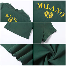 Load image into Gallery viewer, Summer Round Neck Short Sleeve Slim Fit Cropped Navel Tops Letter Embroidered All-match Women T-shirt
