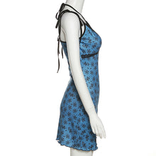 Load image into Gallery viewer, Halterneck Strappy Lace Ruched Hollow Tight Sheath Dress Slim Fit Summer Women Floral Dress
