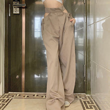 Load image into Gallery viewer, High Waist Cutout Drawstring Loose Slim Casual Pants Summer Comfortable Women All-match Solid Color Trousers
