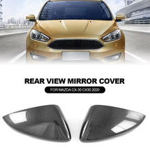 Load image into Gallery viewer, 2Pcs Carbon Fiber Look Rear View Rearview Caps Trim Side Door Mirror Covers Styling For Mazda CX-30 CX30 2020
