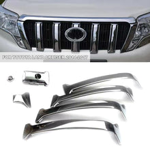 Load image into Gallery viewer, Front Mesh Grill Bumper Cover Trim Insert Bonnet Garnish Molding Styling Chrome For Toyota Land Cruiser 2014-2017
