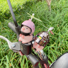 Load image into Gallery viewer, Helmet Little Pink Pig Car Accessories Wind Broken Car Cute Little Pink Pig With Helmet Propeller Wind-breaking Duck Road Bike Motor Helmet Riding Cycling Car Decor

