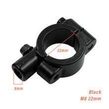 Load image into Gallery viewer, M8 M10 22mm 25mm Motorcycle Rearview Handlebar Mirror Mount Holder Adapter Clamp Base For Motorbike Moped Dirt Pit Bike ATV
