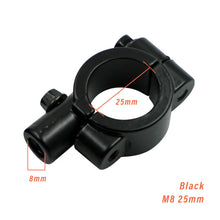 Load image into Gallery viewer, M8 M10 22mm 25mm Motorcycle Rearview Handlebar Mirror Mount Holder Adapter Clamp Base For Motorbike Moped Dirt Pit Bike ATV
