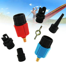 Load image into Gallery viewer, Durable Air Pump Adapter Inflatable Paddle Rubber Boat Kayak Air Valve Adaptor Tire Compressor Converter 4 Nozzle for SUP Board
