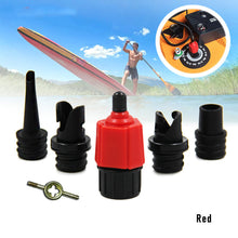 Load image into Gallery viewer, Durable Air Pump Adapter Inflatable Paddle Rubber Boat Kayak Air Valve Adaptor Tire Compressor Converter 4 Nozzle for SUP Board
