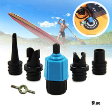 Load image into Gallery viewer, Durable Air Pump Adapter Inflatable Paddle Rubber Boat Kayak Air Valve Adaptor Tire Compressor Converter 4 Nozzle for SUP Board
