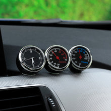 Load image into Gallery viewer, Car Clock Ornament Auto Watch Thermometer Hygrometer Guage Meters Decoration Mini Automobile Display Clock In Car Accessories
