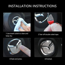 Load image into Gallery viewer, Auto Styling Car Steering Wheel Logo Diamond Decoration Cover Emblem Sticker Decal Refit Badge for Hyundai Honda Toyota Mazda
