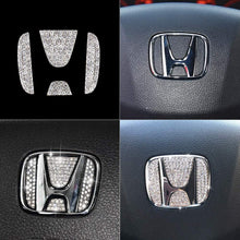 Load image into Gallery viewer, Auto Styling Car Steering Wheel Logo Diamond Decoration Cover Emblem Sticker Decal Refit Badge for Hyundai Honda Toyota Mazda
