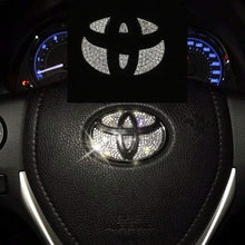 Load image into Gallery viewer, Auto Styling Car Steering Wheel Logo Diamond Decoration Cover Emblem Sticker Decal Refit Badge for Hyundai Honda Toyota Mazda
