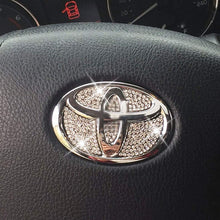 Load image into Gallery viewer, Auto Styling Car Steering Wheel Logo Diamond Decoration Cover Emblem Sticker Decal Refit Badge for Hyundai Honda Toyota Mazda
