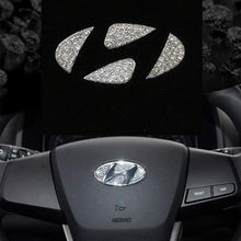 Load image into Gallery viewer, Auto Styling Car Steering Wheel Logo Diamond Decoration Cover Emblem Sticker Decal Refit Badge for Hyundai Honda Toyota Mazda
