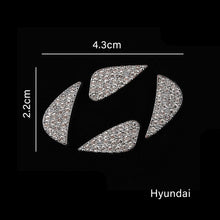 Load image into Gallery viewer, Auto Styling Car Steering Wheel Logo Diamond Decoration Cover Emblem Sticker Decal Refit Badge for Hyundai Honda Toyota Mazda
