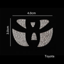 Load image into Gallery viewer, Auto Styling Car Steering Wheel Logo Diamond Decoration Cover Emblem Sticker Decal Refit Badge for Hyundai Honda Toyota Mazda
