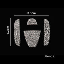 Load image into Gallery viewer, Auto Styling Car Steering Wheel Logo Diamond Decoration Cover Emblem Sticker Decal Refit Badge for Hyundai Honda Toyota Mazda
