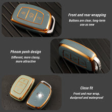 Load image into Gallery viewer, TPU Car Remote Key Vover Key Case For Hyundai Tucson Sonata Santa Fe Elantra Accent Solaris Verna ix25 ix35 i20 i30 i40 Keyless
