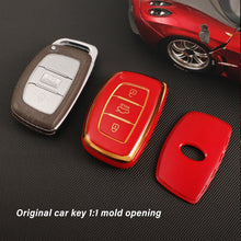 Load image into Gallery viewer, TPU Car Remote Key Vover Key Case For Hyundai Tucson Sonata Santa Fe Elantra Accent Solaris Verna ix25 ix35 i20 i30 i40 Keyless
