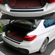 Load image into Gallery viewer, Universal 3D Carbon Fiber Car Rear Trunk Guard Plate Sticker Car Rear Bumper Trim Anti-Kicked Scratch Protection Sticker Strip

