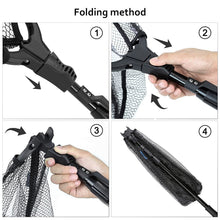 Load image into Gallery viewer, Aluminum Alloy Collapsible Fishing Nets Telescoping Small Mesh Foldable Landing Net Pole Casting Network Trap for Fly Fishing
