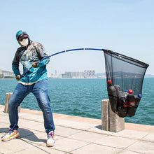 Load image into Gallery viewer, Ultralight Carbon Fishing Pole Telescopic Landing Net Triangle Folding Fishing Net Fly Hand Dip Casting Net Fishing Tackle Fishing Tank Hand Net
