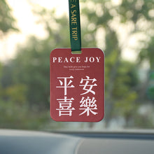 Load image into Gallery viewer, Car Air Freshener Hanging Rearview Mirror Perfume Peace Happiness Style Auto Pendant Decoration Car Deodorization Accessories
