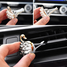 Load image into Gallery viewer, Crystal Swan Air Freshener Air Conditioner Outlet Clip Fragrance Natural Smell Swan Car Perfume Decoration Auto Accessories
