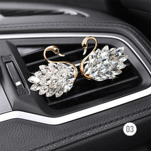 Load image into Gallery viewer, Crystal Swan Air Freshener Air Conditioner Outlet Clip Fragrance Natural Smell Swan Car Perfume Decoration Auto Accessories

