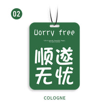 Load image into Gallery viewer, Car Air Freshener Hanging Rearview Mirror Perfume Peace Happiness Style Auto Accessories Pendant Decoration Car Deodorization
