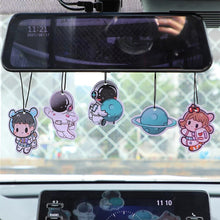 Load image into Gallery viewer, Cartoon Car Fragrance Cute Astronaut Car Rearview Mirror Hanging Perfume Piece Creative Car Diffuser Interior Decoration Pendant
